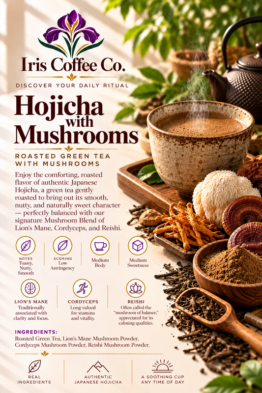 Hojicha With Mushrooms